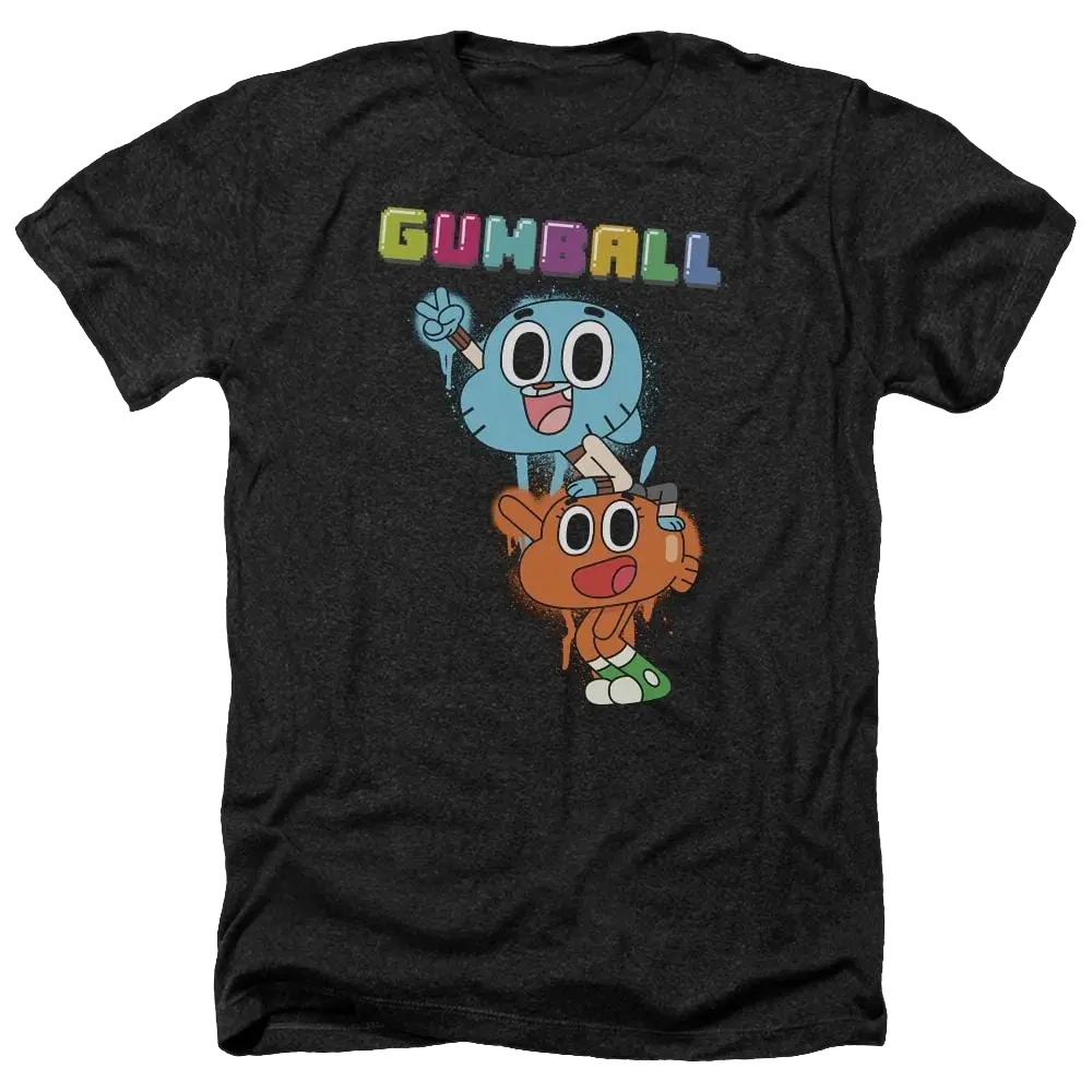 The Amazing World Of Gumball Gumball Spray Men's Heather T-Shirt The Amazing World Of Gumball