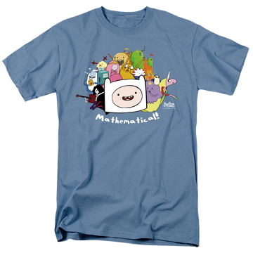 Carolina blue men's regular fit t-shirt with Adventure Time Mathematical graphic