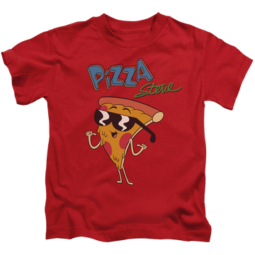 Red kid's t-shirt for ages 4 to 7 with Uncle Grandpa Pizza Steve graphic