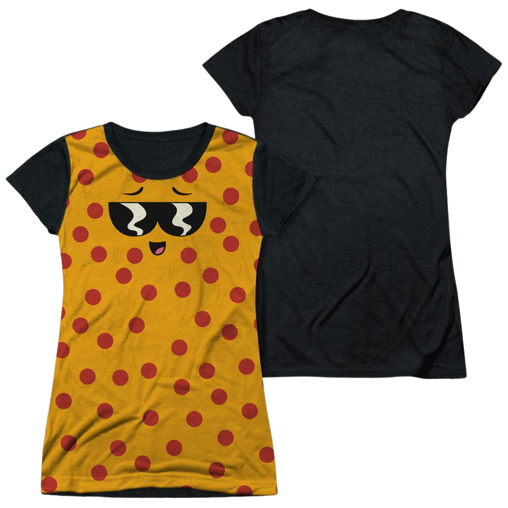Uncle Grandpa Pizza Face Juniors Black Back T-Shirt Juniors Black Back T-Shirt Uncle Grandpa