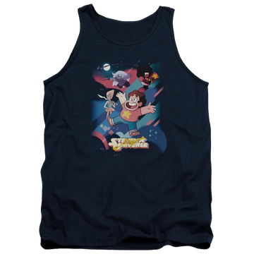 Navy men's tank with Steven Universe Group Shot graphic