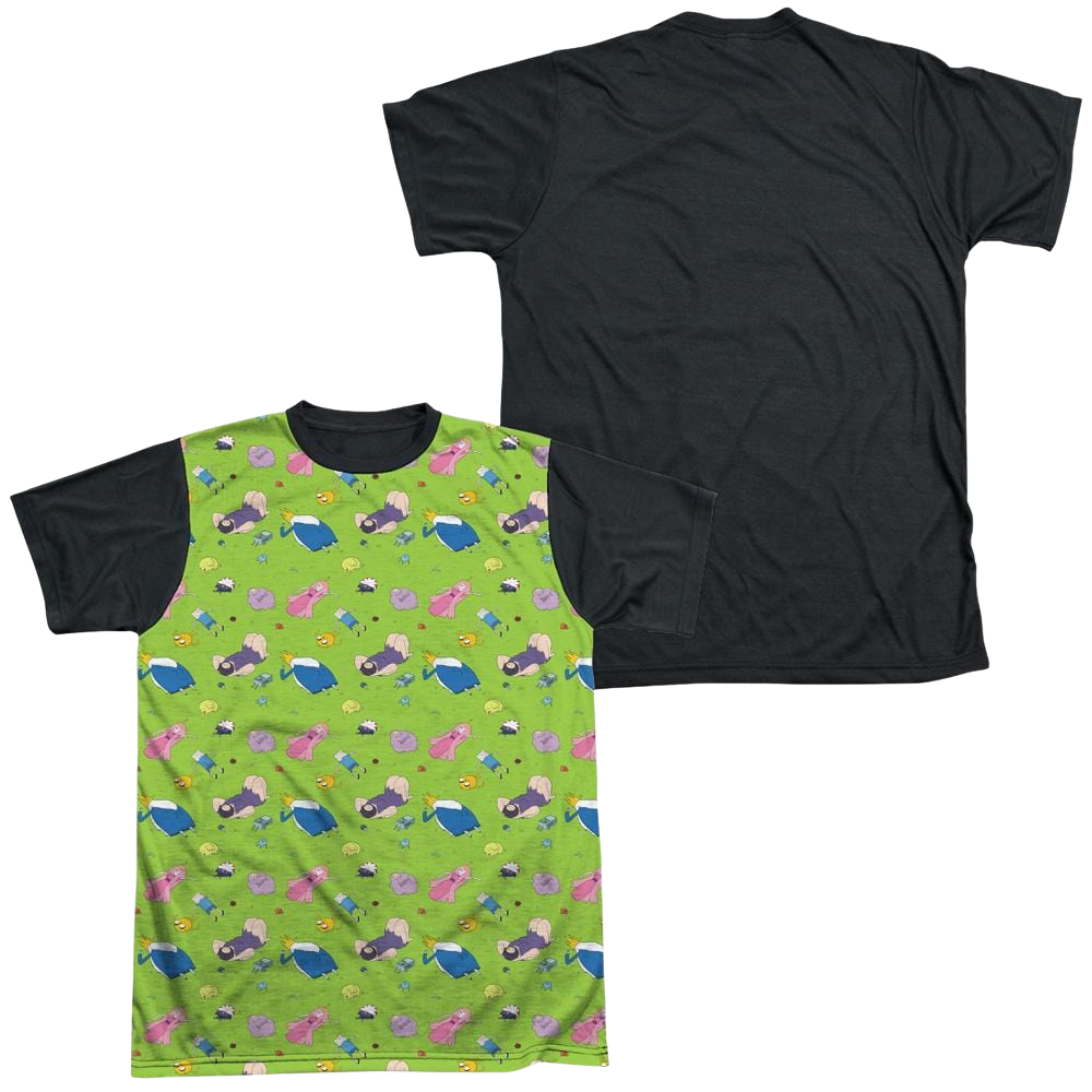 Adventure Time Green Fields - Men's Black Back T-Shirt Men's Black Back T-Shirt Adventure Time