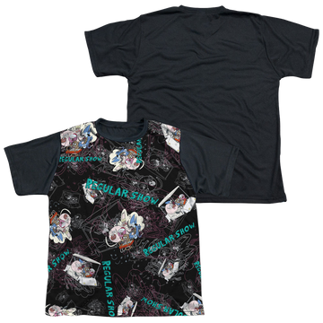 Regular Show, The Golf Cart Ride - Youth Black Back T-Shirt Youth Black Back T-Shirt (Ages 8-12) The Regular Show