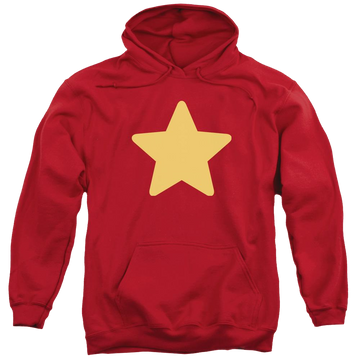 Red pullover hoodie with Steven Universe Star graphic