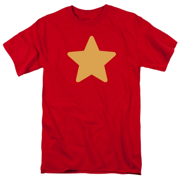 Red men's regular fit t-shirt with Steven Universe Star graphic