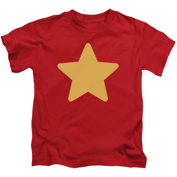 Red kid's t-shirt for ages 4 to 7 with Steven Universe Star graphic
