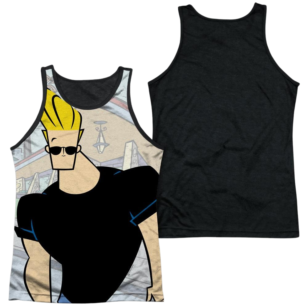 Johnny Bravo Hanging Out Men's Black Back Tank Men's Black Back Tank Johnny Bravo