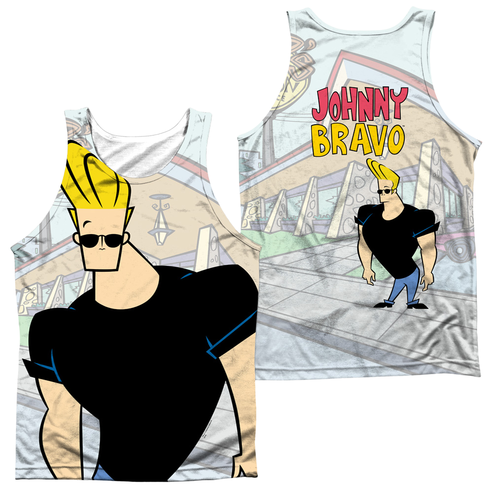 Johnny Bravo Hanging Out Men's All Over Print Tank Men's All Over Print Tank Johnny Bravo