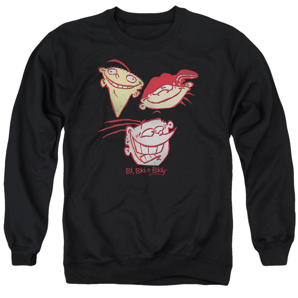 Ed, Edd n Eddy Three Heads - Men's Crewneck Sweatshirt Men's Crewneck Sweatshirt Ed, Edd n Eddy