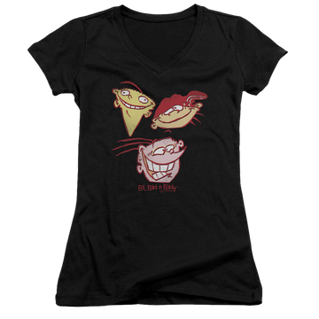 Ed, Edd n Eddy Three Heads - Juniors V-Neck T-Shirt Juniors V-Neck T-Shirt Ed, Edd n Eddy