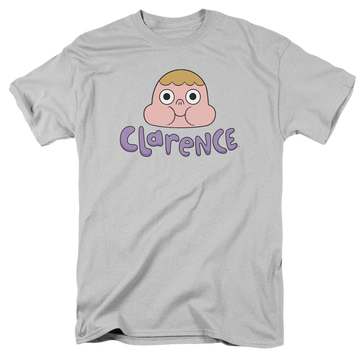 Silver men's regular fit t-shirt with Clarence HEAD graphic