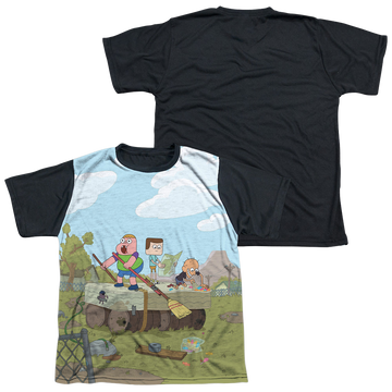 Clarence Boat youth black back t-shirt for ages 8 to 12