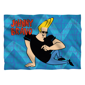Johnny Bravo Logo Repeat pillow case