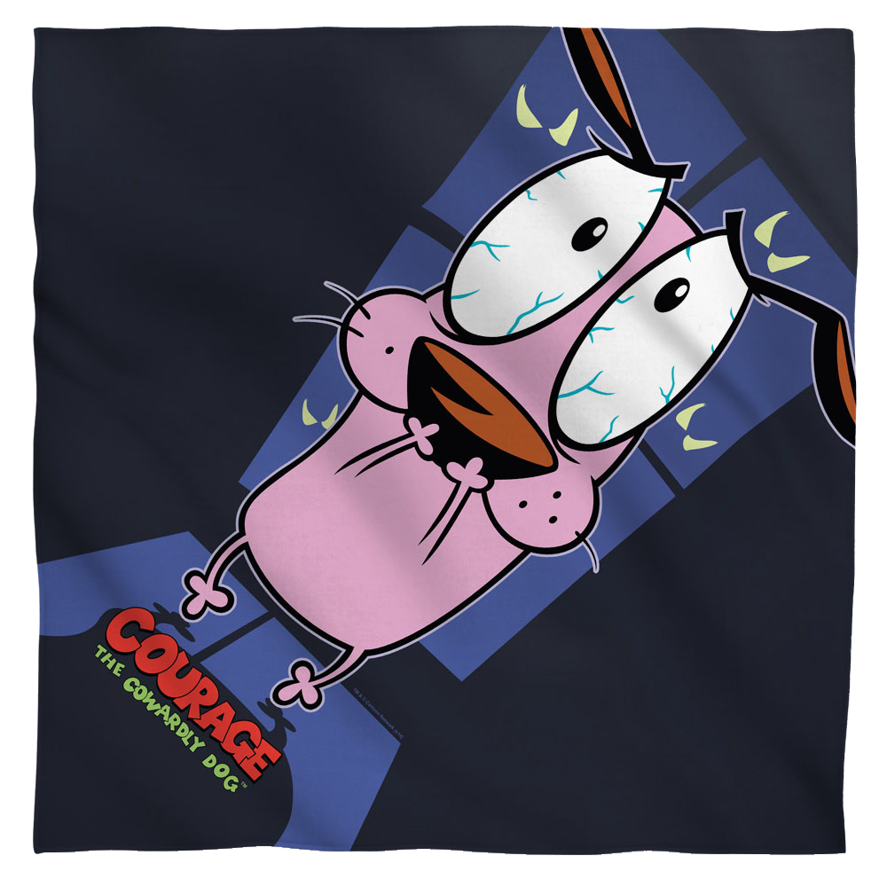 Courage The Cowardly Dog - Window - Bandana Bandanas Courage the Cowardly Dog