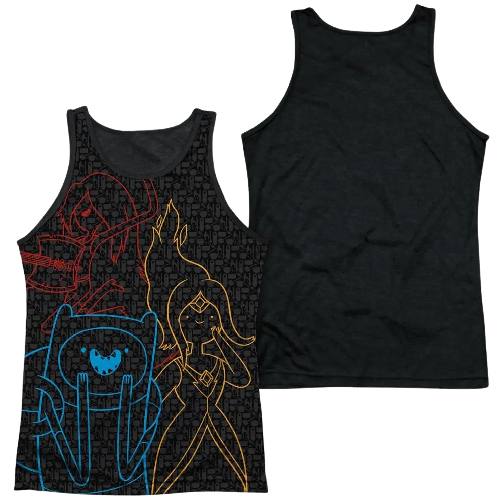 Adventure Time Adventure Trio Men's Black Back Tank Adventure Time