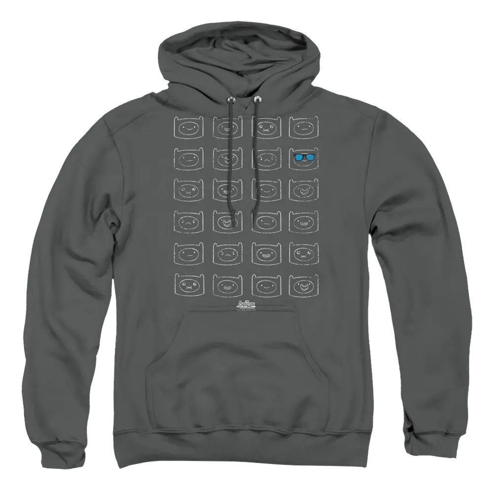 Adventure Time Finn Faces - Pullover Hoodie Adventure Time