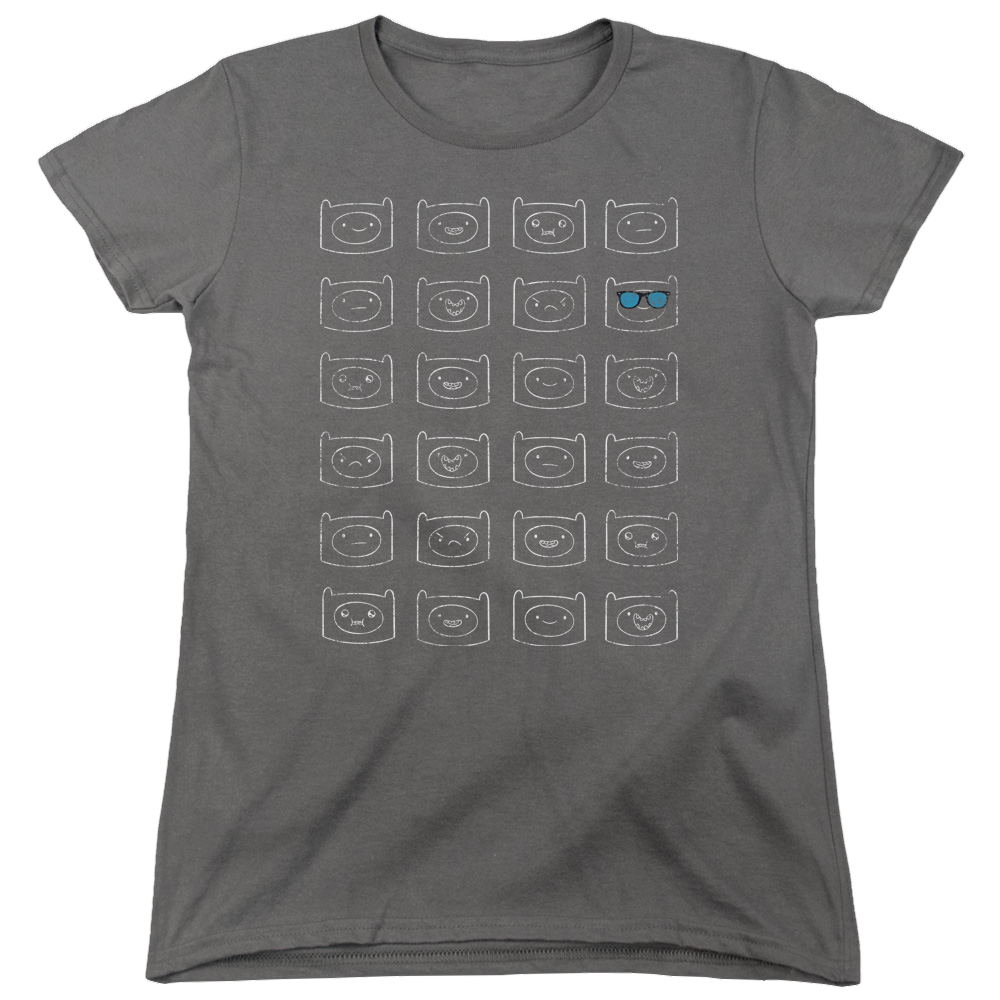 Adventure Time Finn Faces - Women's T-Shirt Adventure Time