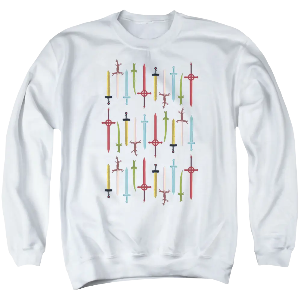 Adventure Time Swords - Men's Crewneck Sweatshirt Adventure Time