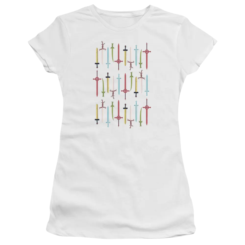 Adventure Time Swords - Juniors T-Shirt Adventure Time