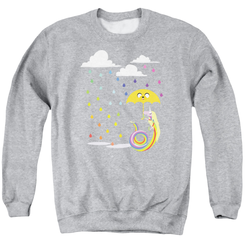 Adventure Time Lady In The Rain - Men's Crewneck Sweatshirt Men's Crewneck Sweatshirt Adventure Time