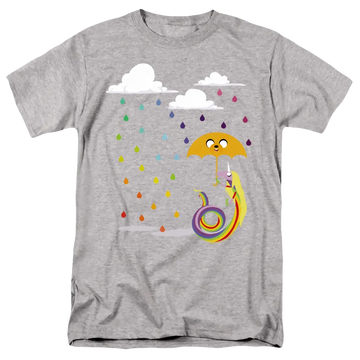 Athletic heather men's regular fit t-shirt with Adventure Time Lady In The Rain graphic