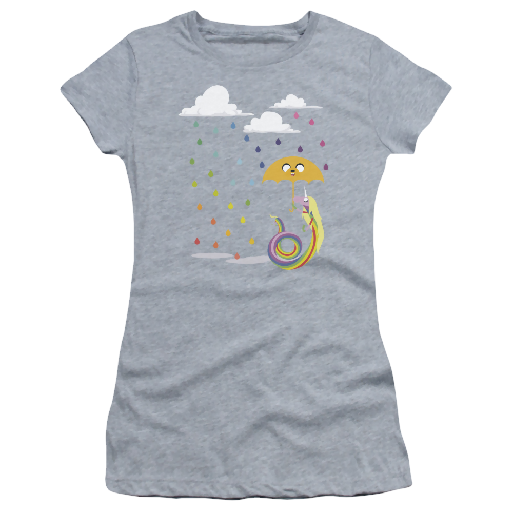 Adventure Time Lady In The Rain - Juniors T-Shirt Juniors T-Shirt Adventure Time