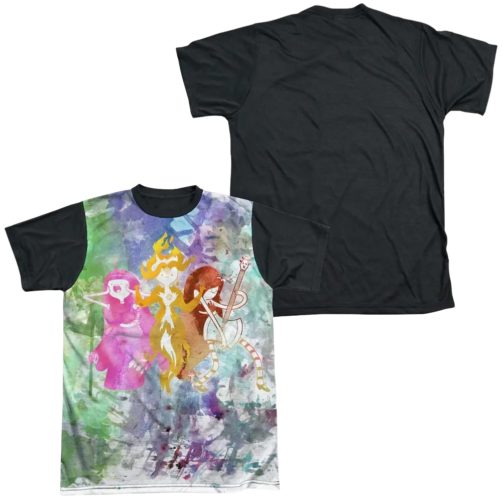 Adventure Time Three Ladies - Men's Black Back T-Shirt Adventure Time