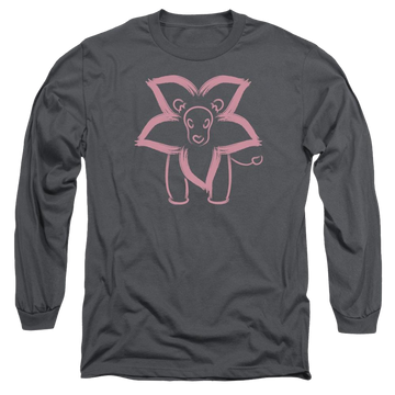 Charcoal men's long sleeve t-shirt with Steven Universe Lion graphic