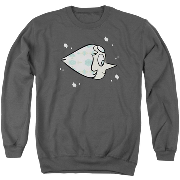 Charcoal men's crewneck sweatshirt with Steven Universe Pearl graphic