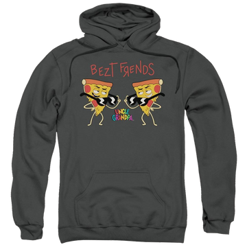 Charcoal pullover hoodie with Uncle Grandpa Bezt Frends graphic