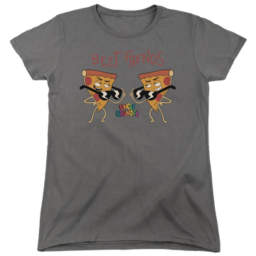 Charcoal women's t-shirt with Uncle Grandpa Bezt Frends graphic