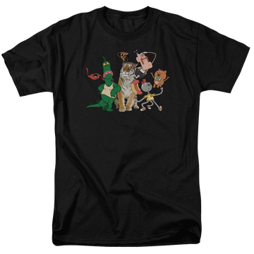 Black men's regular fit t-shirt with Uncle Grandpa Group graphic