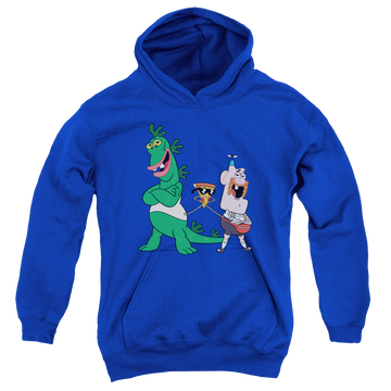 Royal youth hoodie for ages 8 to 12 with Uncle Grandpa The Guys graphic