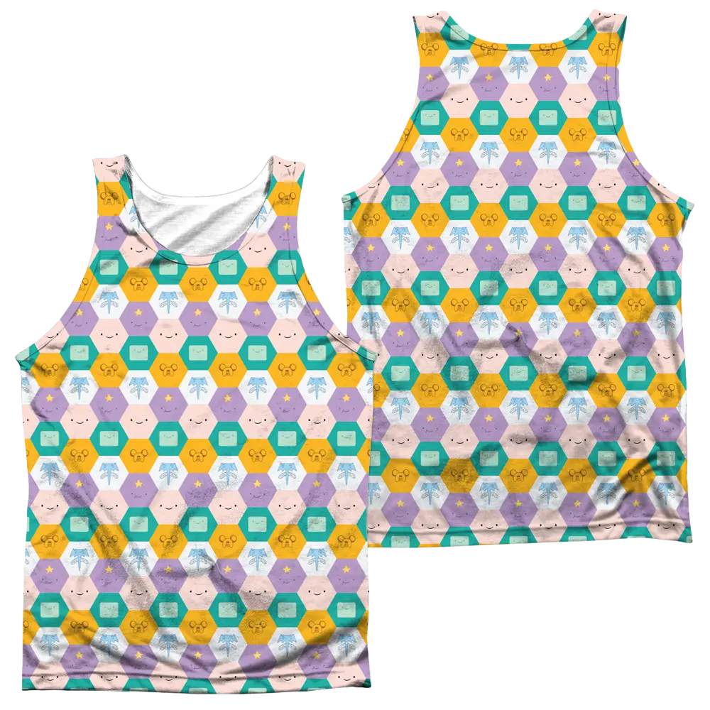 Adventure Time Hexagon Pattern Men's All Over Print Tank Adventure Time