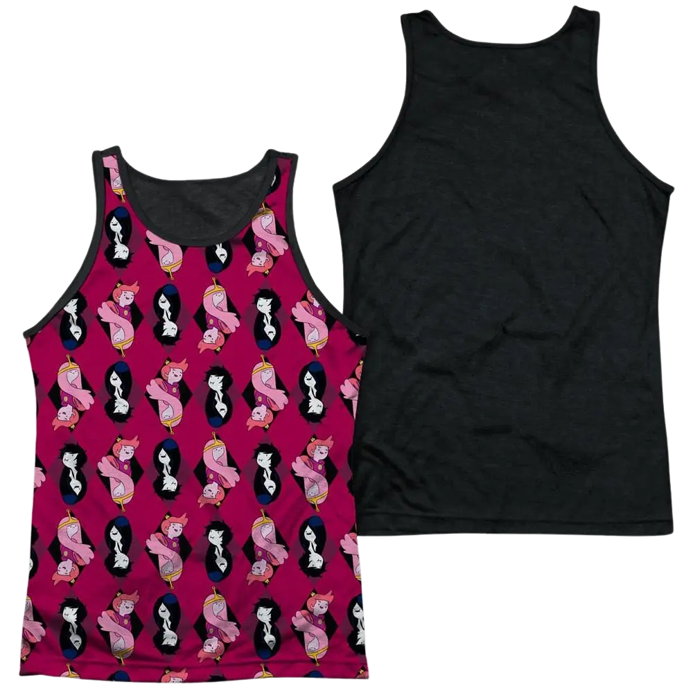 Adventure Time Allover Diamonds Men's Black Back Tank Adventure Time