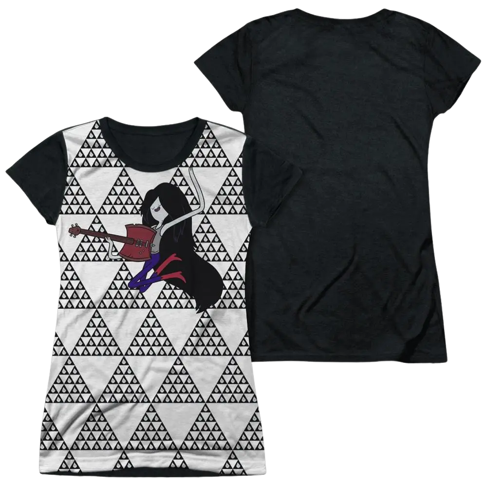 Adventure Time Marcy Triangles - Juniors Black Back T-Shirt Adventure Time
