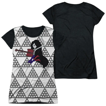 Adventure Time Marcy Triangles - Juniors Black Back T-Shirt Adventure Time