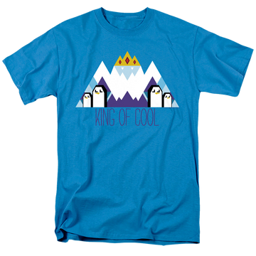 Turquoise men's regular fit t-shirt with Adventure Time Ice King Geo graphic