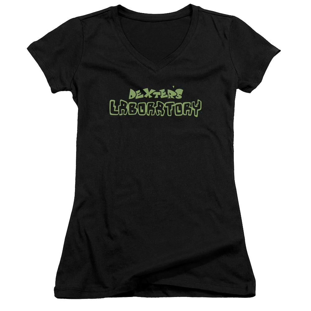 Dexter's Laboratory Dexters Logo - Juniors V-Neck T-Shirt Juniors V-Neck T-Shirt Dexter's Laboratory