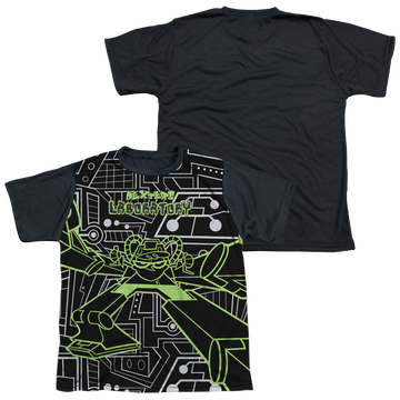 Dexter's Laboratory Robot youth black back t-shirt for ages 8 to 12