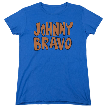 Royal women's t-shirt with Johnny Bravo Jb Logo graphic