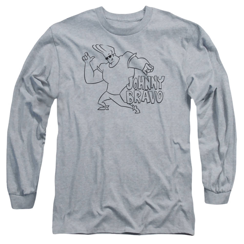 Johnny Bravo Jb Line Art Men's Long Sleeve T-Shirt Men's Long Sleeve T-Shirt Johnny Bravo