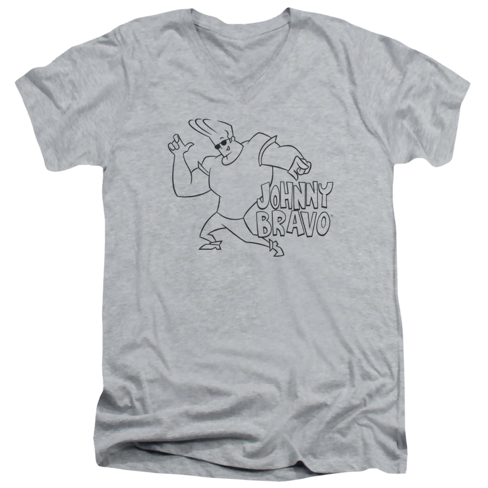 Johnny Bravo Jb Line Art Men's V-Neck T-Shirt Men's V-Neck T-Shirt Johnny Bravo