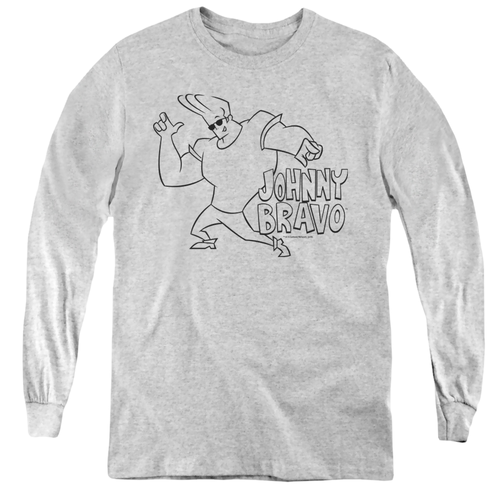 Johnny Bravo Jb Line Art - Youth Long Sleeve T-Shirt Youth Long Sleeve T-Shirt Johnny Bravo