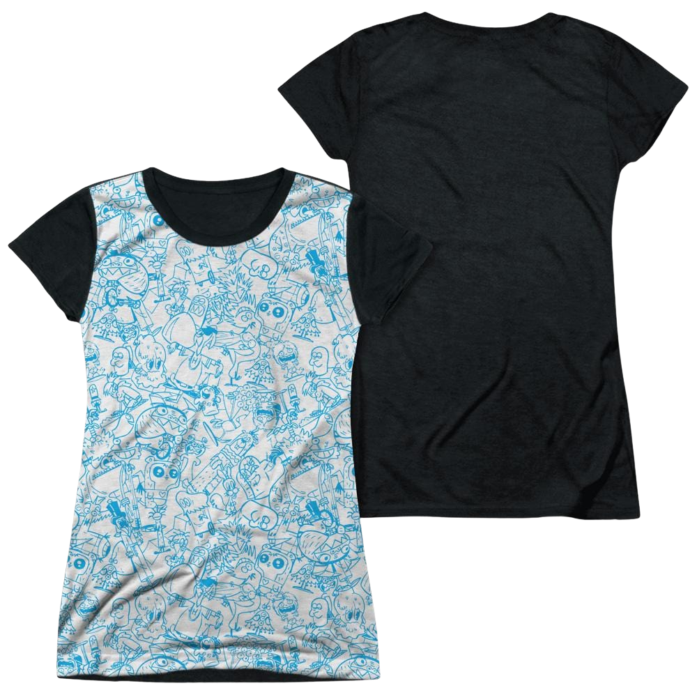 Foster's Home for Imaginary Friends Character Sketches - Juniors Black Back T-Shirt Juniors Black Back T-Shirt Foster's Home for Imaginary Friends