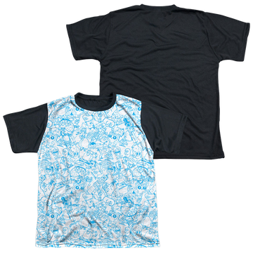 Foster's Home for Imaginary Friends Character Sketches youth black back t-shirt for ages 8 to 12