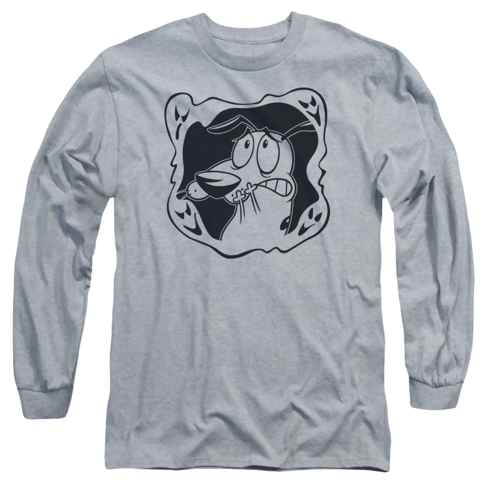 Courage The Cowardly Dog Ghost Frame - Men's Long Sleeve T-Shirt Men's Long Sleeve T-Shirt Courage the Cowardly Dog