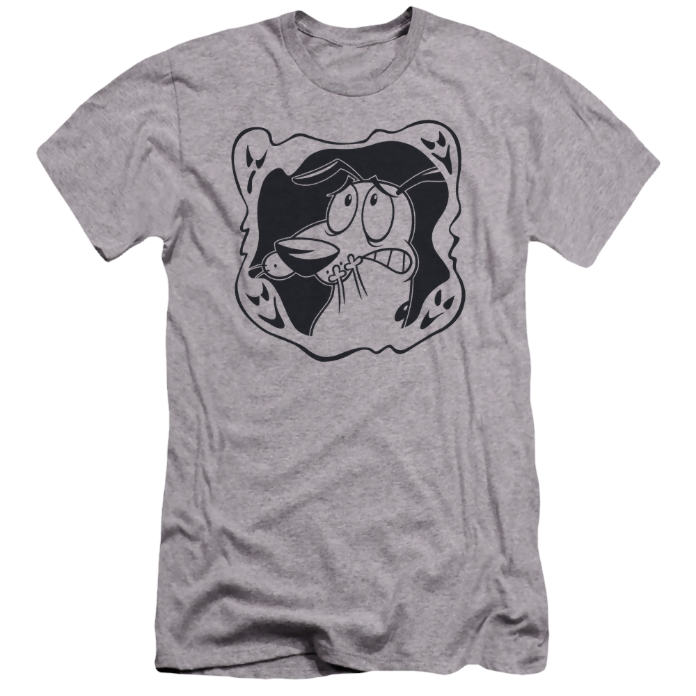 Courage The Cowardly Dog Ghost Frame - Men's Premium Slim Fit T-Shirt Men's Premium Slim Fit T-Shirt Courage the Cowardly Dog