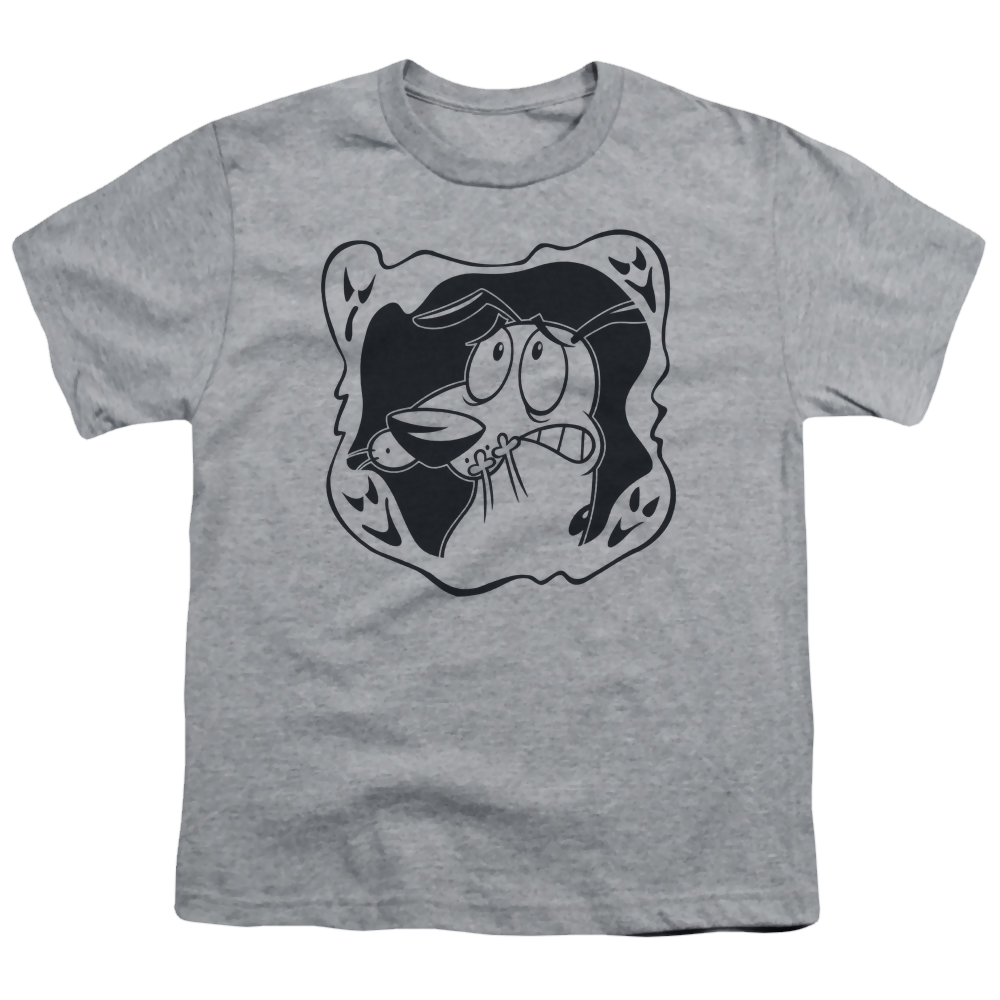 Courage the Cowardly Dog Ghost Frame - Youth T-Shirt Youth T-Shirt (Ages 8-12) Courage the Cowardly Dog