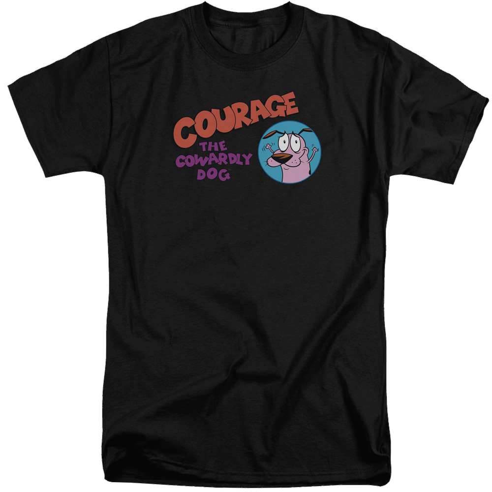 Courage The Cowardly Dog Courage Logo - Men's Tall Fit T-Shirt Men's Tall Fit T-Shirt Courage the Cowardly Dog